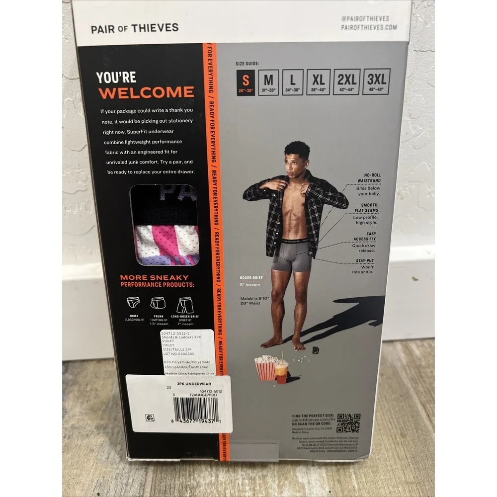 Pair of Thieves Boxer Briefs Super Fit Mesh Magic 2 Pack Shoots & Ladders Small
